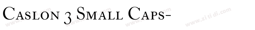 Caslon 3 Small Caps字体转换